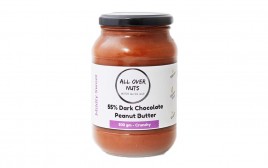 All Over Nuts 55% Dark Chocolate Peanut Butter Creamy  Glass Jar  500 grams